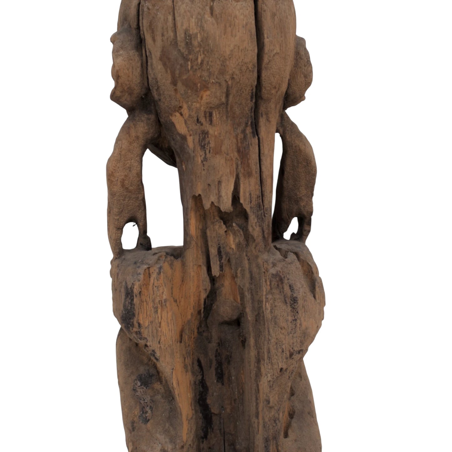 Statue tribale du Timor en bois sur socle – XXe siècle