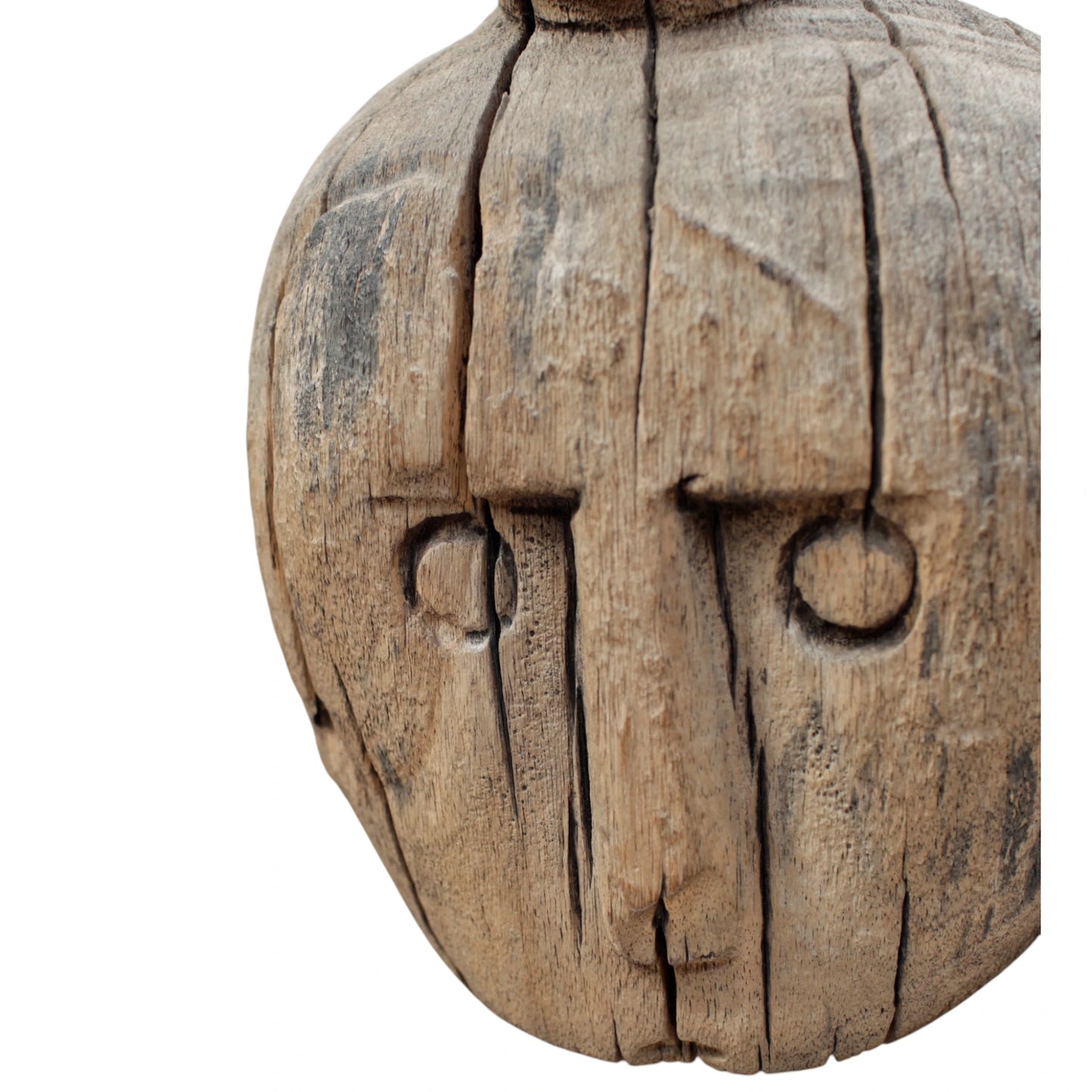 Statue Nias Timor – Figure tribale assise, bois ancien, XXe siècle