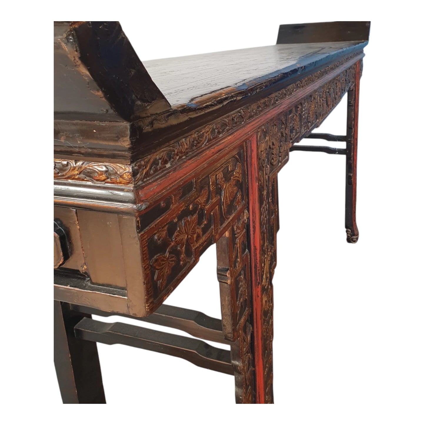 Console de temple en orme sculpté – Shaanxi fin XIXᵉ siècle – 273 cm