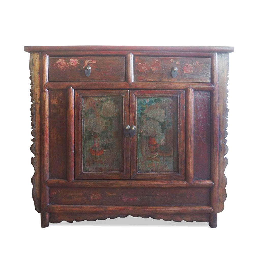 Buffet Chinois décor sculpté - 103cm