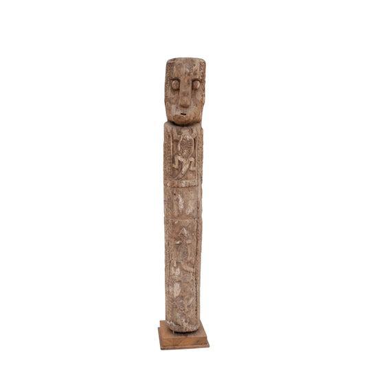 Statue Aitos Timor – Totem sculpté en bois, XXe siècle