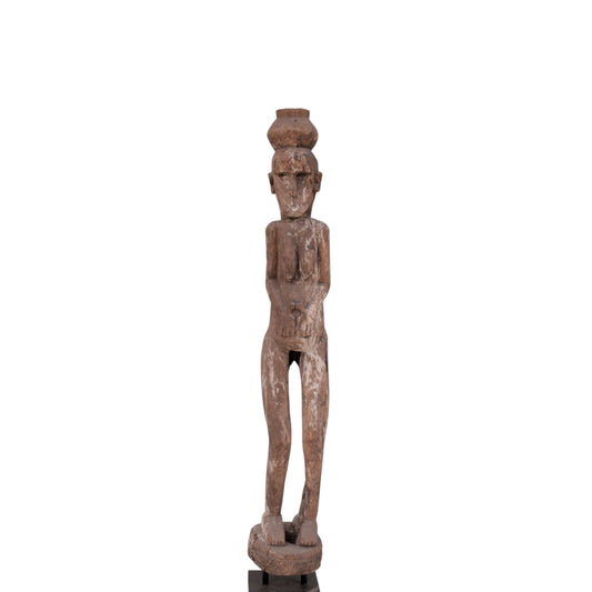 Statue Aitos Timor – Sculpture tribale féminine en bois, XXe siècle