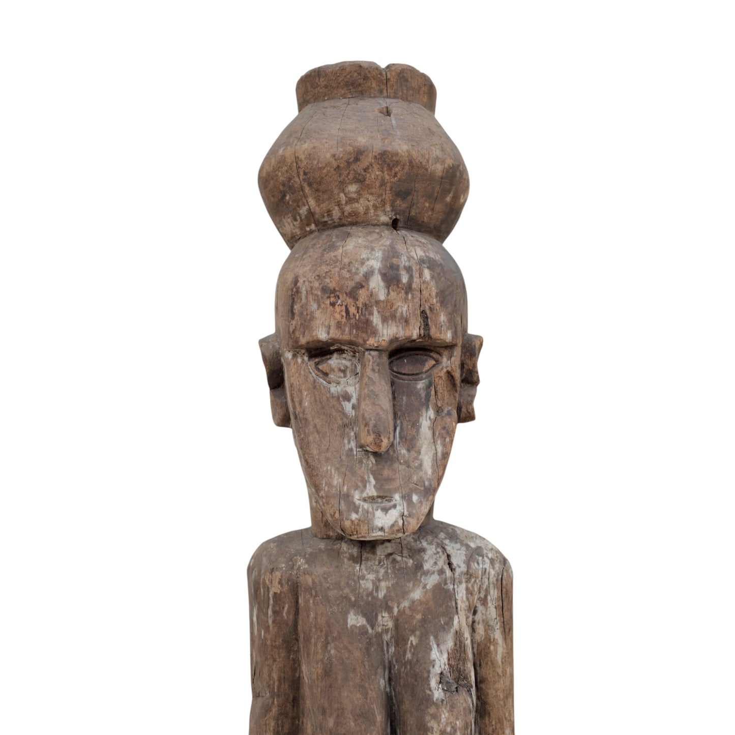 Statue Aitos Timor – Sculpture tribale féminine en bois, XXe siècle
