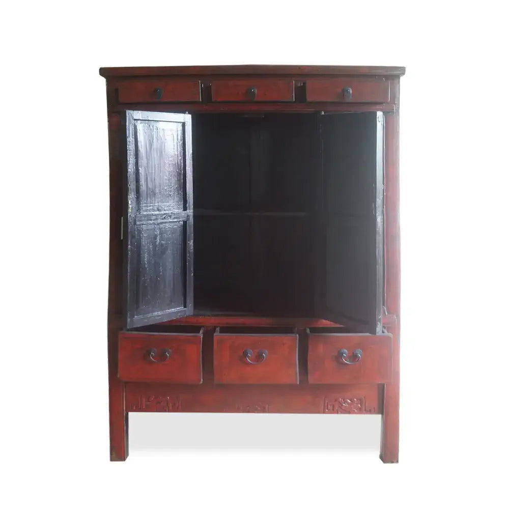 Meuble de rangement chinois antique, 4 saisons, en bois de teck, dimensions 130x51x183 cm.