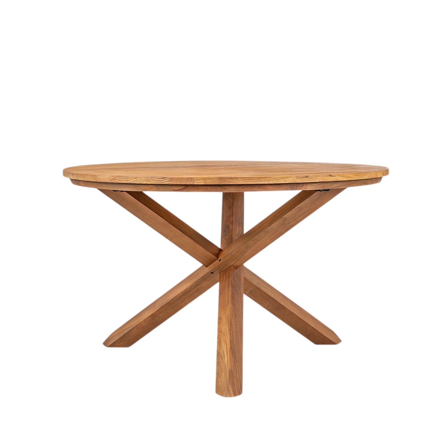 Table ronde Ø100 cm en teck recyclé avec piétement croisé dBodhi XONO