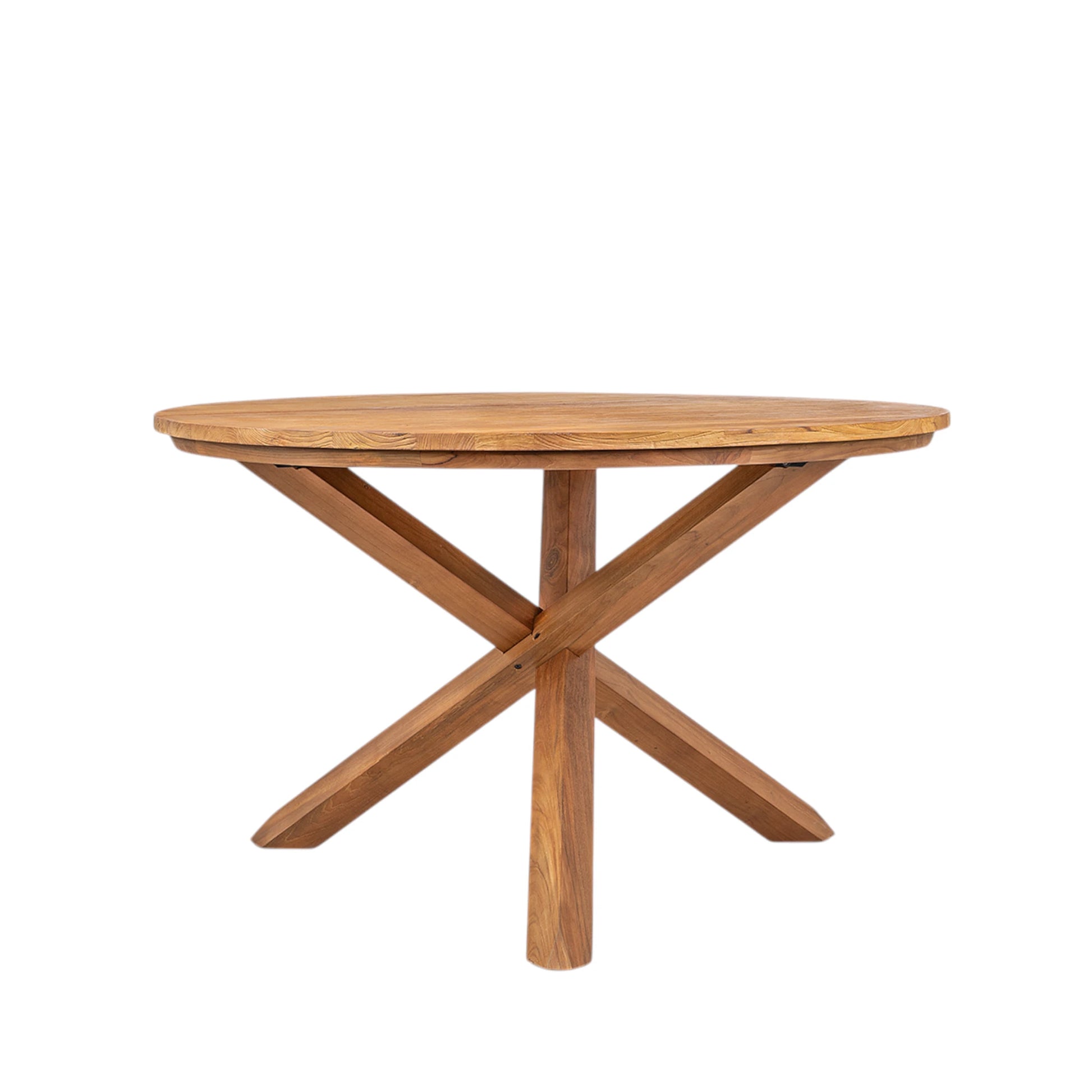 Table ronde Ø100 cm en teck recyclé avec piétement croisé dBodhi XONO