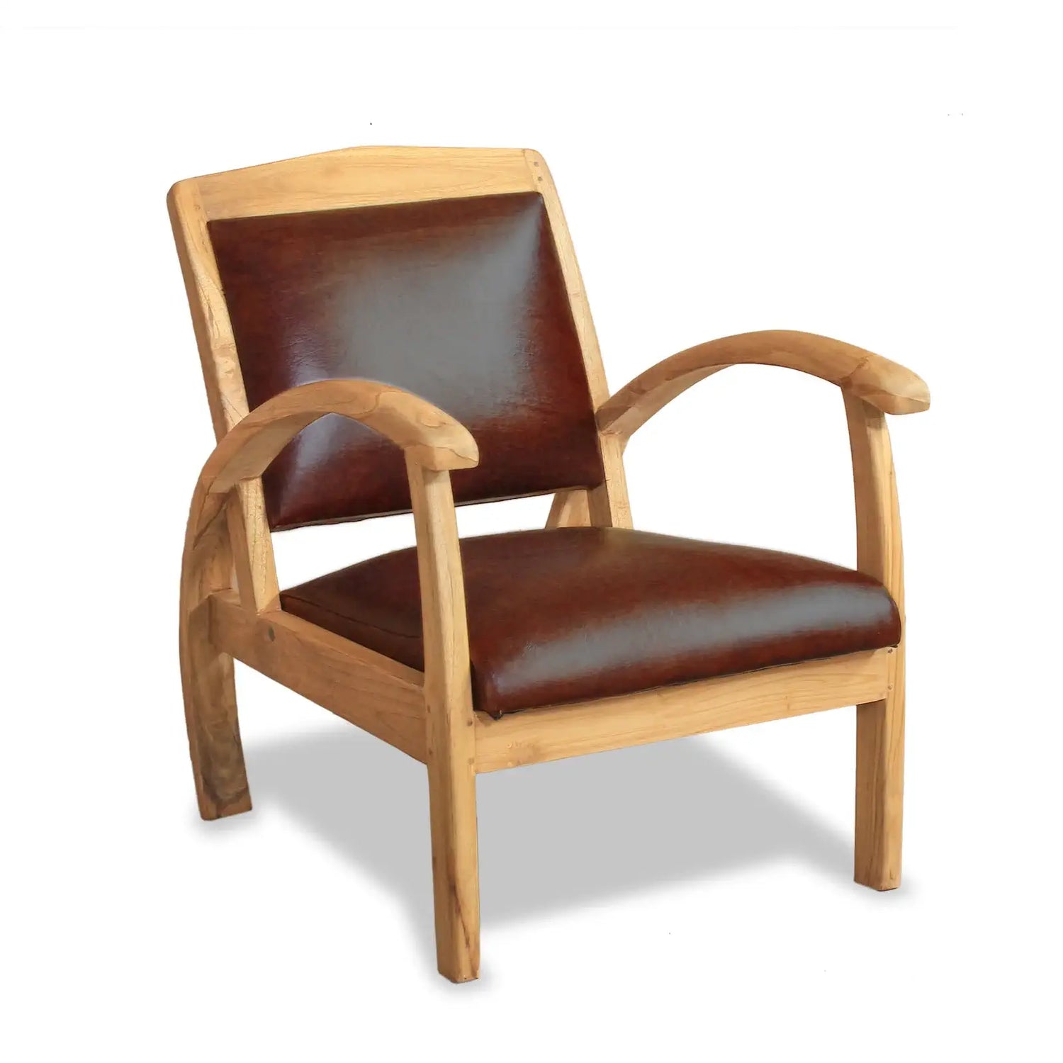 Le SCANDI offre un confort enveloppant grâce à son assise généreuse en cuir. Ses lignes épurées et son piétement en teck lui confèrent un design à la fois scandinave et contemporain.