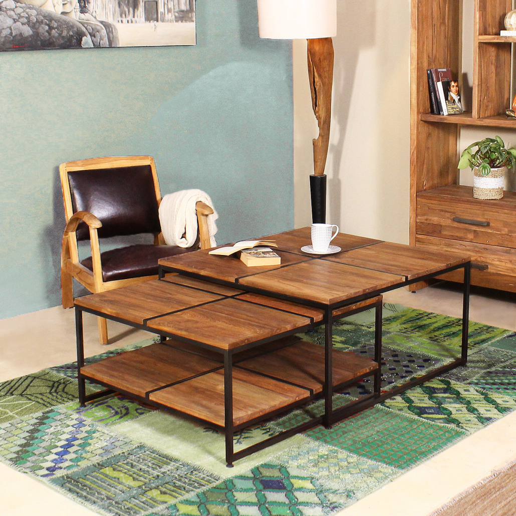table basse de style industriel, meuble industriel design